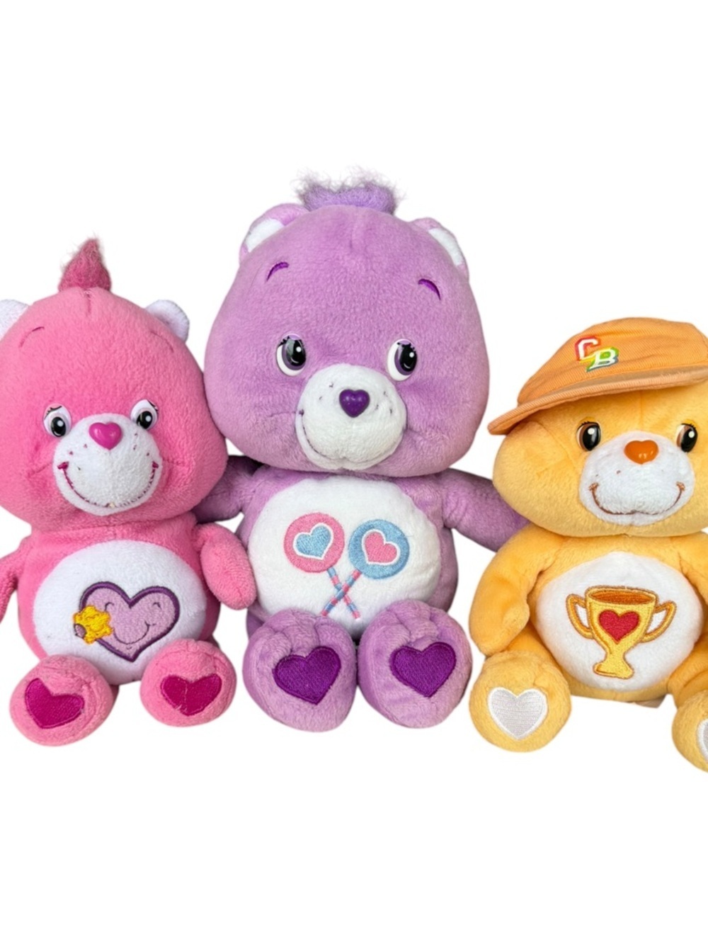 VTG 2002 Care Bears Take Care Bear Play Along Trio Plush Bundle